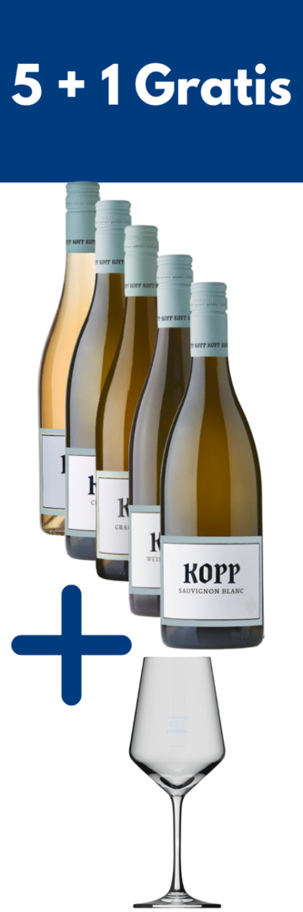 Weingut Kopp Weine mit einem Weinglas Gratis 2022 Liter