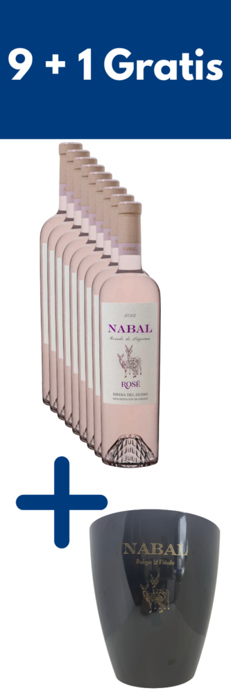 Nabal Rose Bodegas Navarro Balbas Rosado De Lagrima + ein Weinkühler Gratis 2023 Liter