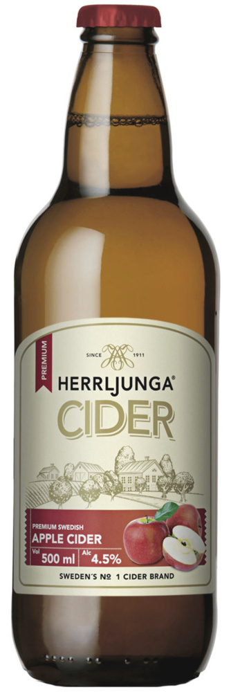 Herrljunga Cider Apple Premium Swedish Apple Cider MHD 21.05.2025 0,5 Liter
