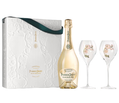 Perrier Jouet Blanc de Blanc mit 2 Gläsern in der Box Champagne non Vintage