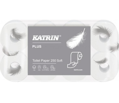 Toilettenpapier 3lg. Katrin Plus Soft 72 Roll. a 250 Blatt 100% Zellstoff