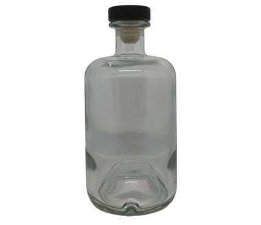 Apotheker Flasche 50cl weiß mit Korkmündung