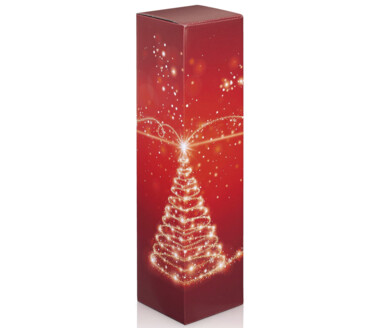 Weihnachtsverpackung 1er Präsentkarton Christmas Tree für 1 Flasche