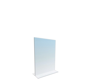 Acryl-Ständer T-Form DIN A6 für Expertisen, glasklar Hersteller: VKF Renzel
