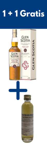Glen Scotia Double Cask Rum Cask Finish Single Malt Scotch Whisky + 0,04l Miniatur Glen Scotia Victoriana