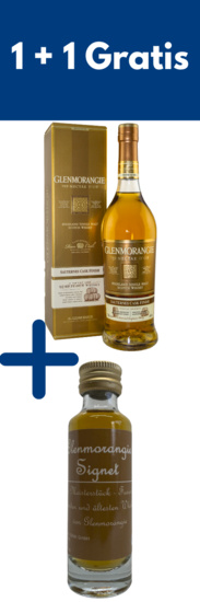 Glenmorangie Nectar D'OR Single Highland Malt Scotch Whisky + 0,02L Miniatur Glenmorangie Signet