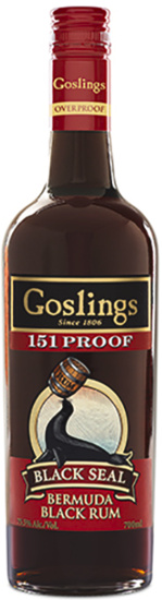 Goslings Bermuda Rum 151 Proof Black Seal