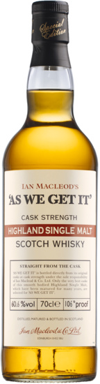 As We Get It! Highland Single Malt Cask Strength Sherry Casks