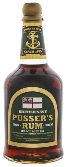 Pussers British Navy Rum Green Label Select 151