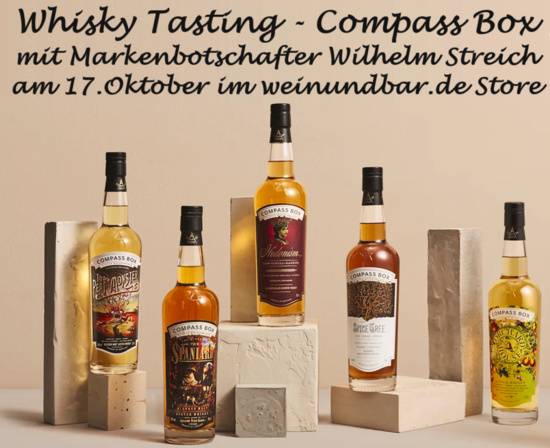 Whisky Tasting - Compass Box am 17.10.2025 von 19:00 bis ca. 22:30 Uhr