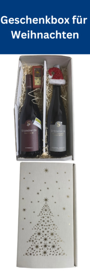 Weihnachtsgeschenkbox mit Weine vom Weingut Steininger