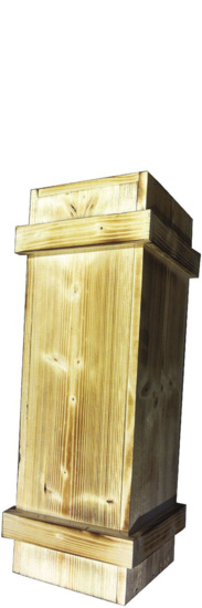 Holzkiste 1,5er mit Schiebe- deckel und Leisten geflammt Innenmaße: 400x120x120mm