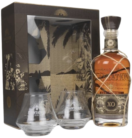 Plantation Rum Barbados XO 20th Anniversary + 2 Gläser