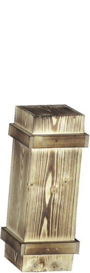 Holzkiste 1er mit Schiebe- deckel und Leisten geflammt Innenmaße: 360x105x105mm