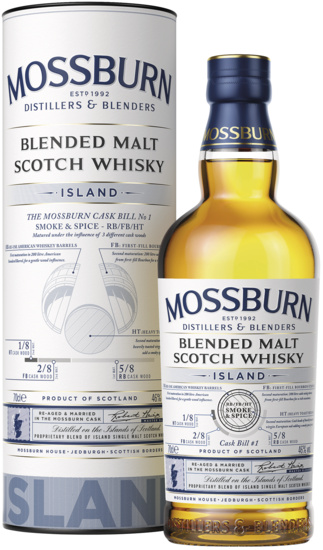 Mossburn Cask Bill No 1 Smoke and Spice Island Blended Malt Scotch Whisky