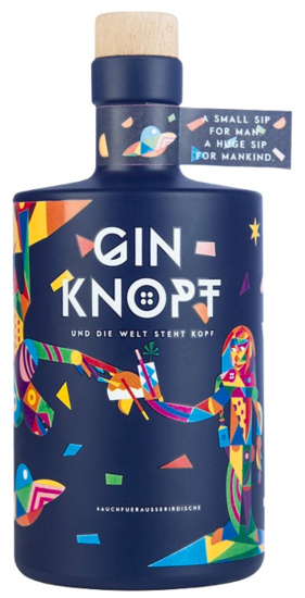 Gin Knopf Orange Und die Welt steht Kopf