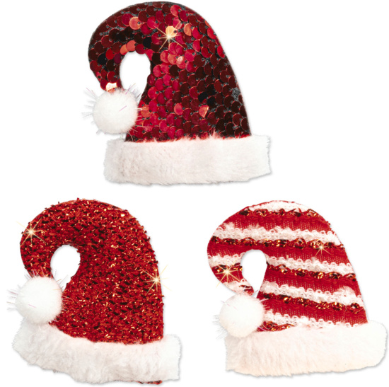 Mütze "Santa" mit Klebepunkt Für Flaschen zum drauf kleben