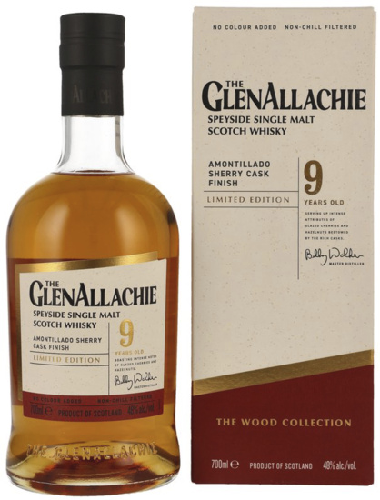 GlenAllachie 9 Years Amontillado Sherry Cask Finish Single Malt Scotch Whisky