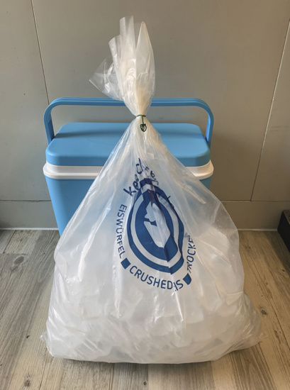 Eis (Würfel Volleis) 10 kg in der Thermobox
