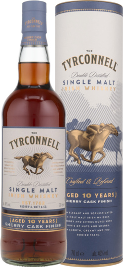 The Tyrconnell 10Y Sherry Cask Single Malt Irish Whiskey