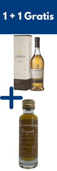 Glenmorangie Allta Single Highland Malt Scotch Whisky + 0,02L Miniatur Glenmorangie Signet