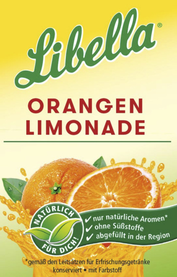 Libella Orangenlimonade Postmix 65.00l Fertiggetränk