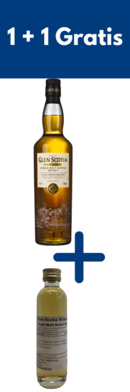 Glen Scotia Double Cask Single Malt Scotch Whisky + 0,04l Miniatur Glen Scotia Victoriana