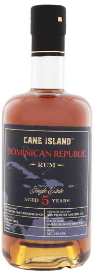 Cane Island Dominican Republic Single Estate Rum 5YO
