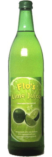 Flos Lime Juice Limonaden-Konzentrat mit mind. 35% Limettensaft