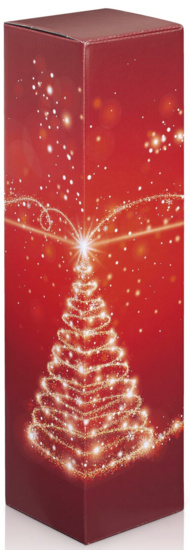 Weihnachtsverpackung 1er Präsentkarton Christmas Tree für 1 Flasche