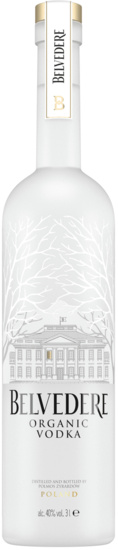 Belvedere Organic Vodka mit Beleuchtung