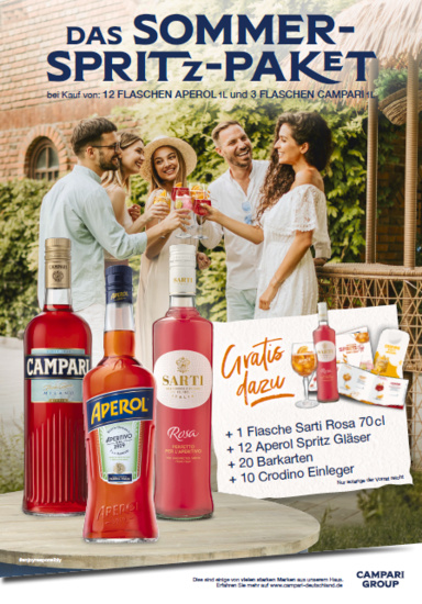 Das Sommer-Spritz-Paket mit Aperol, Campari & Sarti