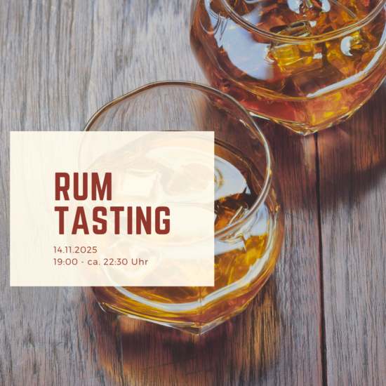 Rum Tasting - Rum Nation am 21.11.2025 von 19:00 bis ca. 22:30 Uhr