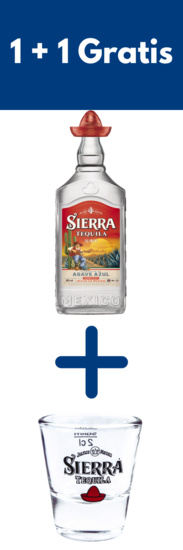 Sierra Tequila Blanco Agave Azul, Jalisco, Mexico + Stamper Gratis