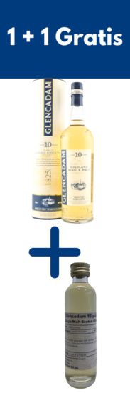 Glencadam 10 Years Single Malt Scotch Whisky + 0,04l Miniatur Glencadam 15 Years