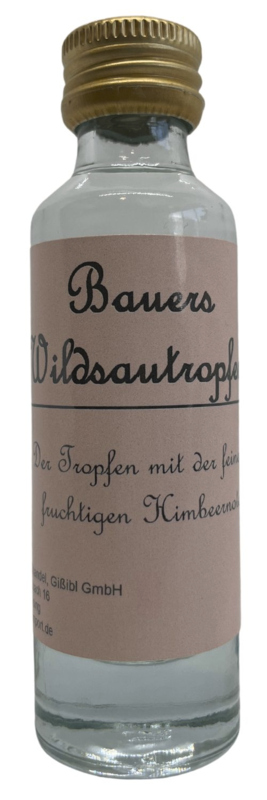 Bauers Wildsautropfen mit der feinen Himbeernote