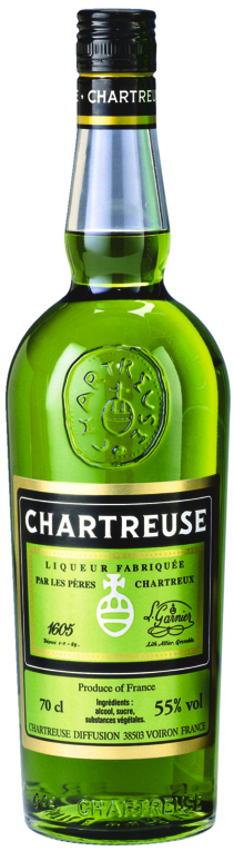 Chartreuse grün Verte Französischer Kräuterliquer